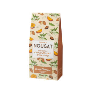 Duo Nougat de Montélimar enrobé chocolat noir et lait orange – Sachet 400g